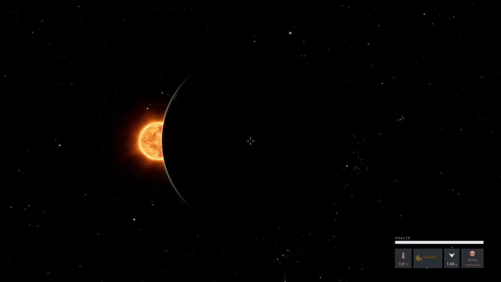 The night side of the hot giant HYG 78880 I, dark with a lit orange limb